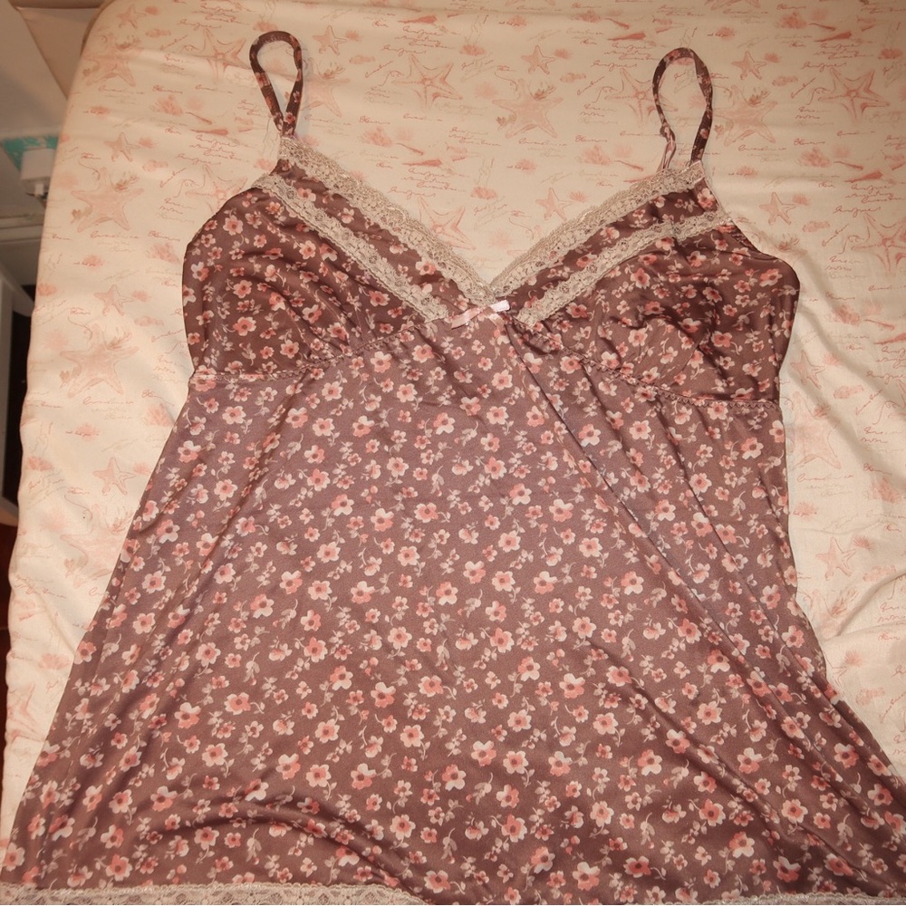 Floral Lace Trim Slip top